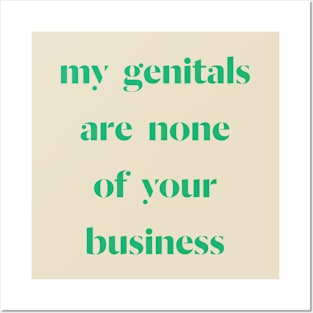 my genitals - ocean green Posters and Art